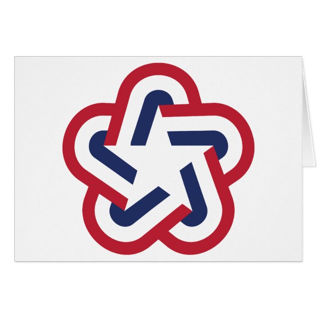 Retro Star Greeting Card (Front Horizontal)