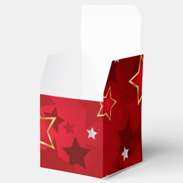 Retro Star Pattern Favour Box (Opened)