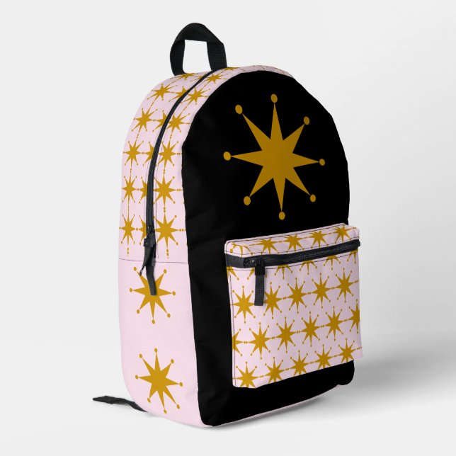 Retro Star Printed Backpack (Back Corner Left)