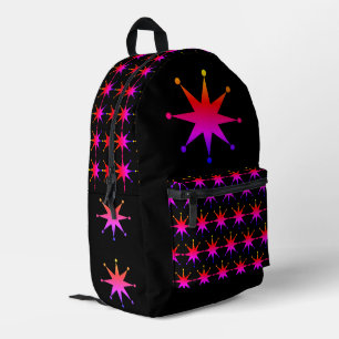 Retro Star Printed Backpack