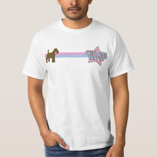 Retro Star Wire Fox Terrier T-Shirt (Front)