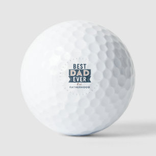 Retro Starburst Best Dad Ever Fatherhood Design Golf Balls
