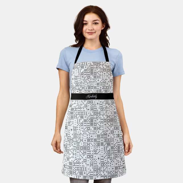 Retro Starburst Dominoes Apron (Worn)