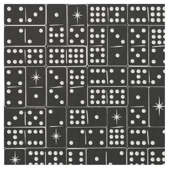 Retro Starburst Dominoes Fabric (Close Up)