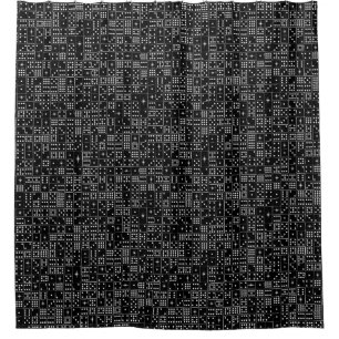 Retro Starburst Dominoes Shower Curtain
