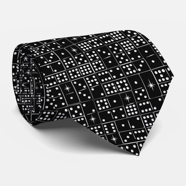 Retro Starburst Dominoes Tie (Rolled)