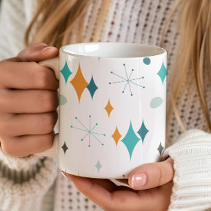 Retro Starburst Mid Century Modern Pattern Coffee Mug