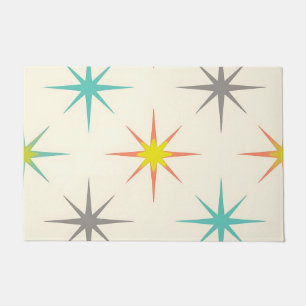 Retro Starburst Mid-Century Pattern Doormat