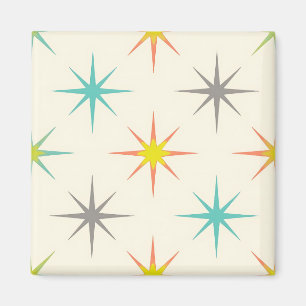 Retro Starburst Mid-Century Pattern Magnet