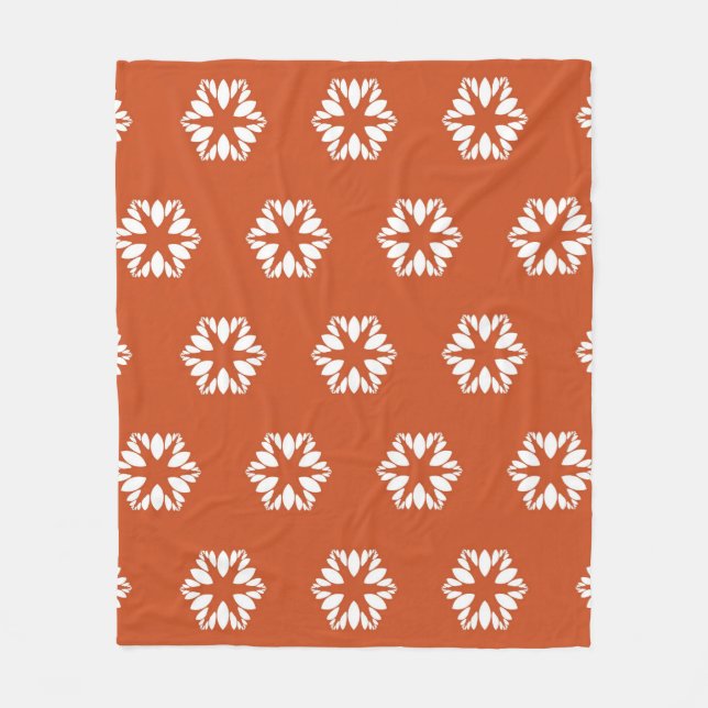 Retro Starburst Pattern Boho Decor Fleece Blanket (Front)