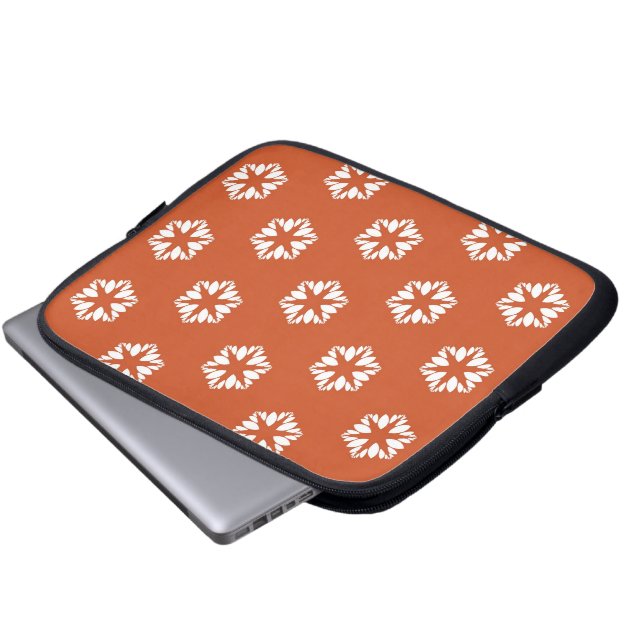 Retro Starburst Pattern Boho Decor Laptop Sleeve (Front Bottom)