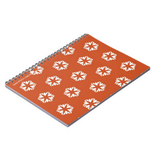 Retro Starburst Pattern Boho Decor Spiral Notebook