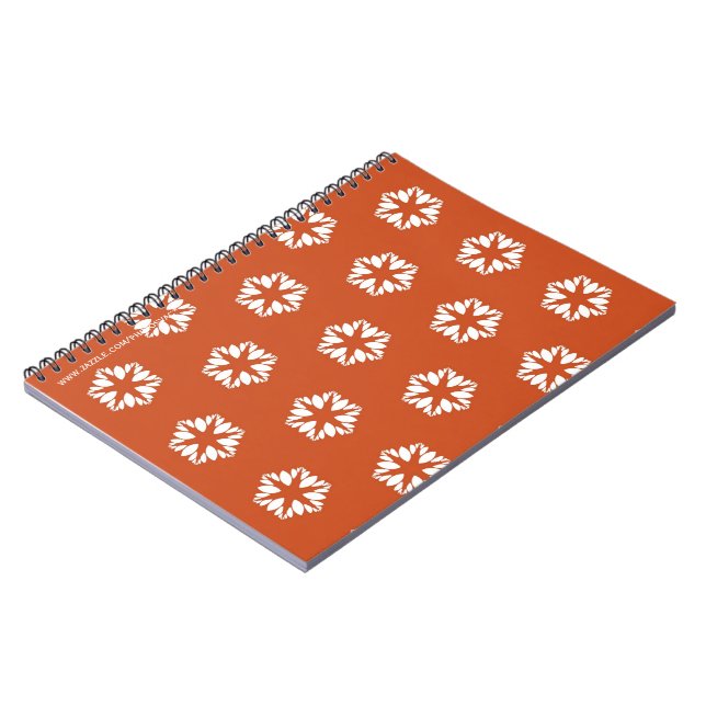 Retro Starburst Pattern Boho Decor Spiral Notebook (Left Side)