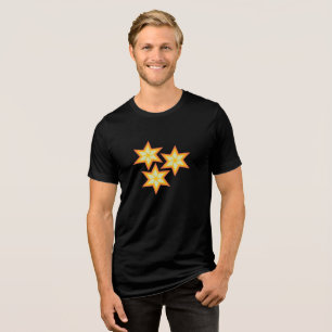 Retro Starburst Pattern Tri-Blend Shirt