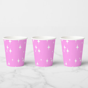 Retro Stardust Starburst Stars Celebration Paper Cups