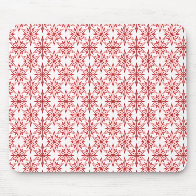 Retro Starlight Mousepad, Bright Red Mouse Pad (Front)