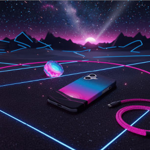 Retro Starry Hills iPhone 16 Case