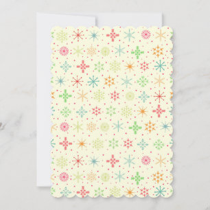 Retro Stars Flat Greeting Card