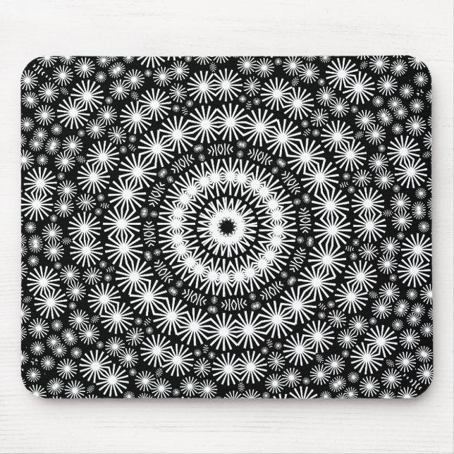 Retro Stars kaleidoscope Mouse Pad (Front)
