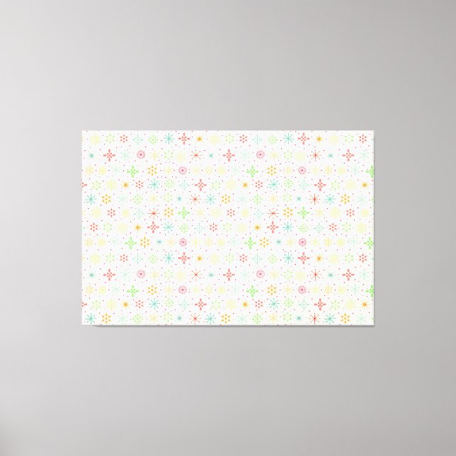 Retro Stars Poster Canvas Print (Front)