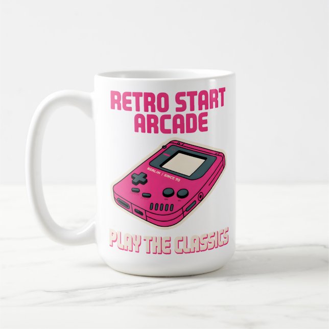 Retro Start Arcade Coffee Mug (Left)