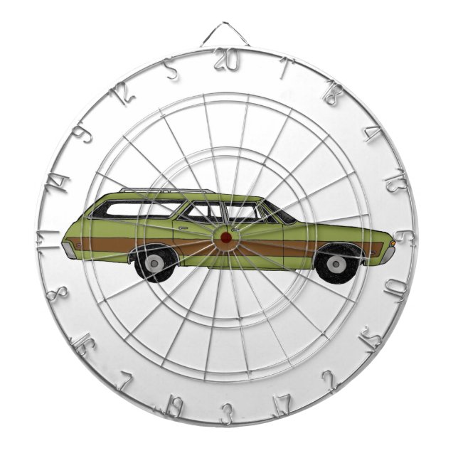 retro station wagon dartboard (Front)