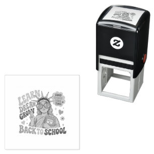 Retro Statue of Liberty Back to School Vibes Self-inking Stamp