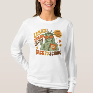 Retro Statue of Liberty Back to School Vibes T-Shirt