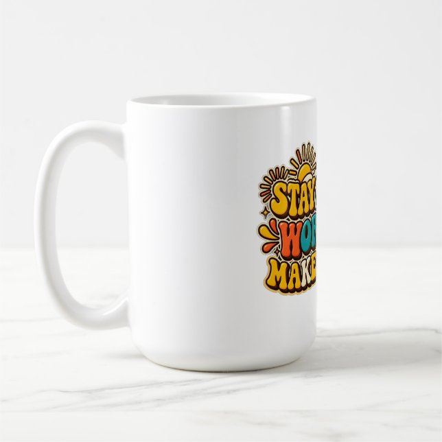 Retro Stay Positive Coffee Mug (Left)