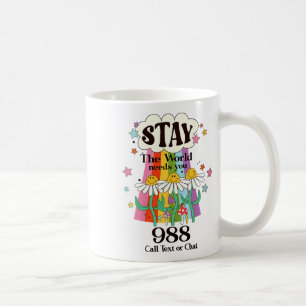 Retro Stay The World Needs You Suicide Prevention Coffee Mug