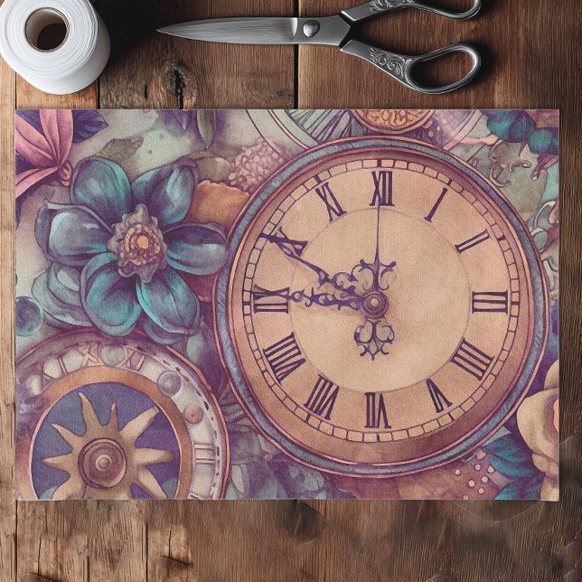Retro Steampunk Tissue Paper (Steampunk Tissue Paper for Decoupage)