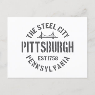 Retro Steel City Pittsburgh Pennsylvania Yinz vint Postcard