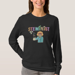 Retro STEMINIST Technology Science STEM Women In E T-Shirt