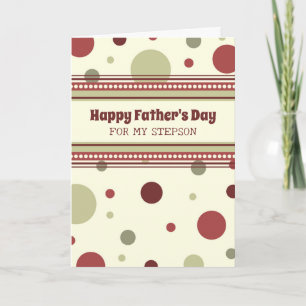 Retro Stepson Happy Father's Day Card