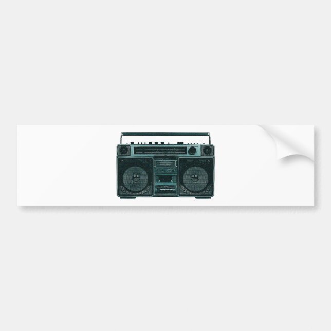 retro stereo bumper sticker (Front)