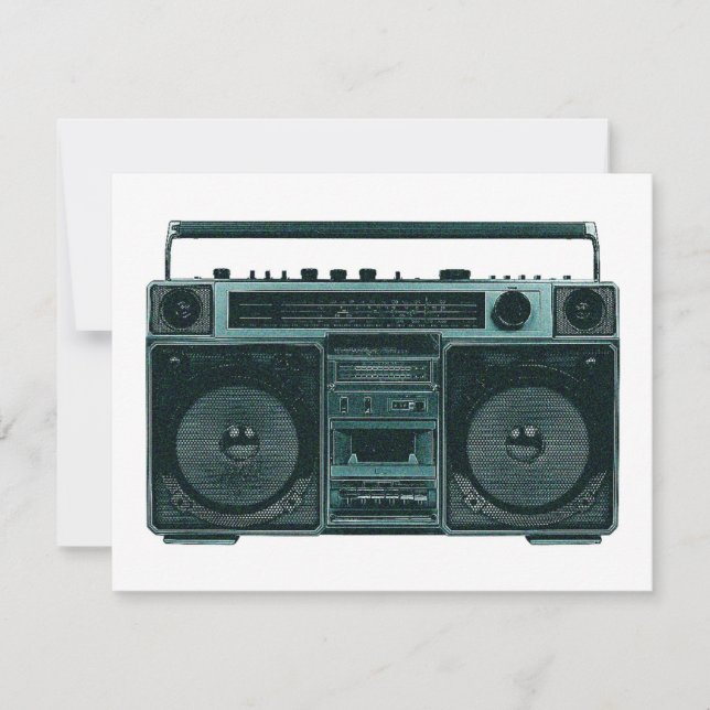retro stereo invitation (Front)