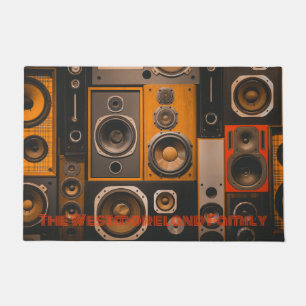Retro Stereo Speakers Doormat