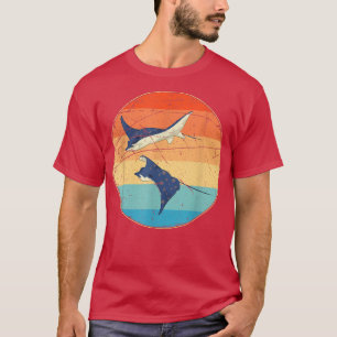 Retro Stingray Ocean Animal Manta Ray T-Shirt