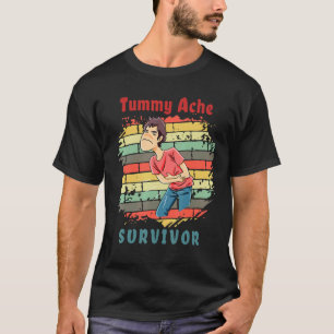 Retro Stomachache IBS Tummy Ache Survivor T-Shirt