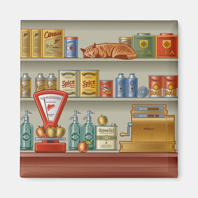 Retro Store Magnet (Front)