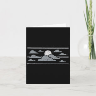 Retro Stormy Halloween Moon Card