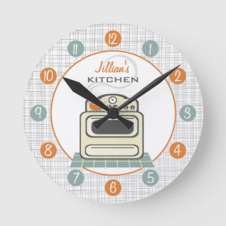 Retro Stove Personalised Kitchen Clock