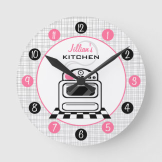 Retro Stove Personalised Kitchen Clock