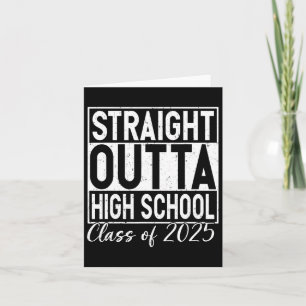 Retro Straight Outta High School Graduation Cl Of Card