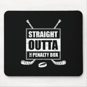 Retro Straight Outta The Penalty Box Funny Hockey Mouse Pad