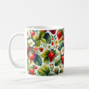 Retro Strawberry Plant – Vintage Garden Charm Coffee Mug