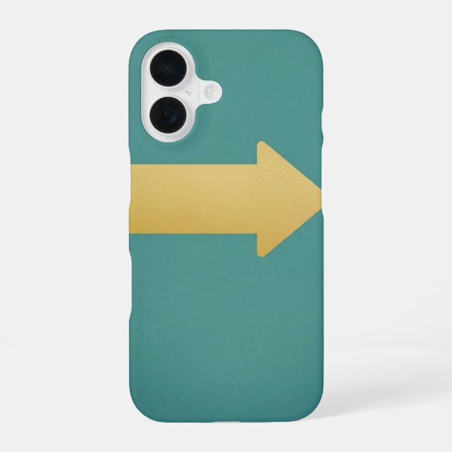 Retro Street Arrow Sign iPhone 16 Case (Back)