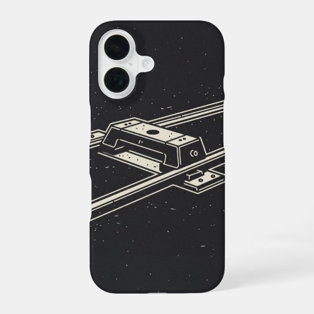 Retro Street Rail Segment iPhone 16 Case (Back)