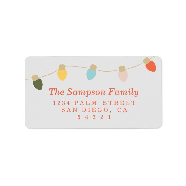 Retro String Lights Label (Front)