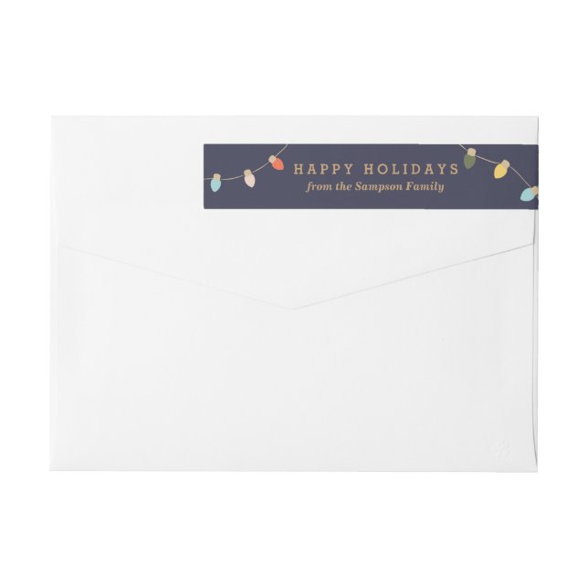 Retro String Lights Wrap Around Label (Back)